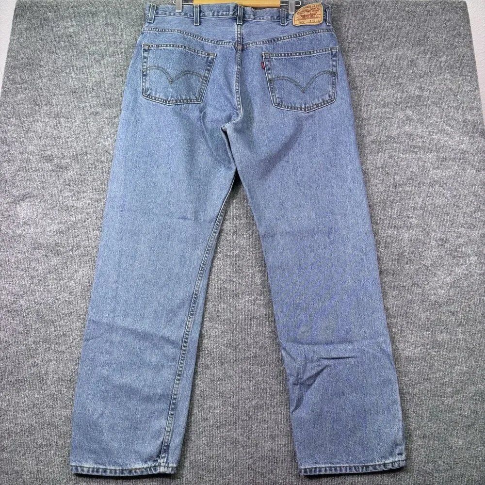 Levi’s 505 Regular Fit Jeans Mens 40x32 Blue Straight Leg Classic Mid Rise Denim
